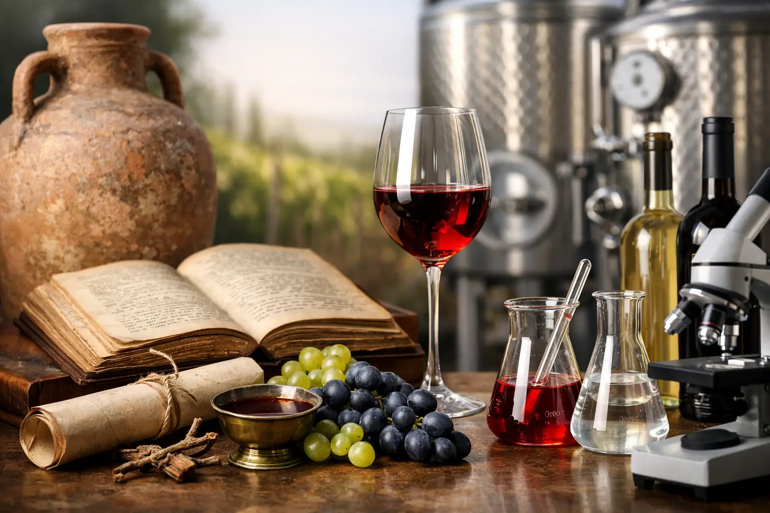 History of Enology Science and Modern Wine
